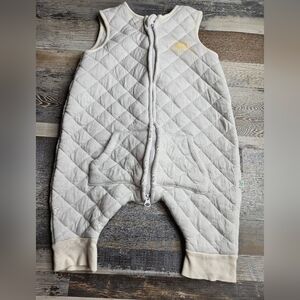 TealBee Dreamsuit Quilted 12m-2T White Sleepsack Sleep Suit